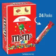 Peanut Butter M&M'S Minis Candy Mega Tube, 24 Ct Box (package may vary)