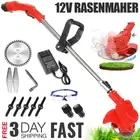 Cordless Grass Trimmer Lawn Grass Brush Cutter Whipper Snipper W/2 battery Blade