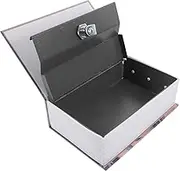 KONTONTY Book Safe Box with Key Lock Portable Secret Storage for Money Jewelry Documents Elegant Faux Book Design for Discreet Home Office Travel Use
