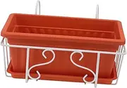 BESPORTBLE Outdoor Flower Planters Railing Planter Hanging Flower Pot Balcony Decor