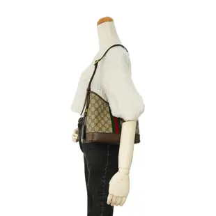 Gucci Ophidia GG 帆布肩背包(781402-棕)