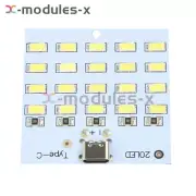 10PC Mirco USB/Type-C 5730 SMD LED Lighting Panel Night Light 5V 470mA~430mA US