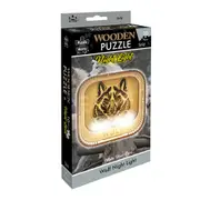 10pc Puzzle Master Night Light 3D Wooden Puzzle Set Animal Kids/Family 8y+ Wolf
