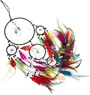 Alipis Colorful Dream Catcher Hanging Ornaments Chic Plume Pendant for Home and Bedroom Decor Unique Natural Wall Hanging Decoration Family and Friends