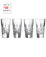 Waterford Set of 4 Lismore Shot Glasses with $22 Credit
