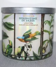 Bath & Body Works Springtime In Paris 3 Wick Candle New 14.5 oz