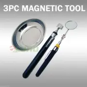 Professional 3pc Magnetic Tools Set Pickup Tray Mirror For Mechanics