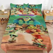 v2513 Bed Sheets Bedding The Croods Cartoon Bedding Sets Ultra Soft Skin-Friendly Duvet Cover 3 Piece, Cute Comforter Cover Bed Set for Boys Girls Ki