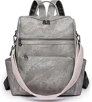 [WYFJNX] PU Leather Backpack Purse for Women Fashion Multipurpose Design Handbag Ladies Shoulder Bags Travel Backpack