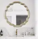 48cm 鏡子 裝飾鏡 圓鏡 壁掛鏡 美式簡約異形浴室鏡 衛生間鏡裝飾鏡 洗漱鏡子復古造型梳妝鏡壁掛 (8.2折)