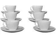 DIANE VON FURSTENBERG DVF Pebblestone Demitasse Espresso Cup & Saucer Set/6 New