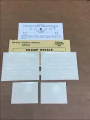 Champ Decals O Gauge CN-635: Southern Railway SR Caboose White Lettering
