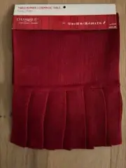 Jute Cross Stitch Embroidery Table Runner, Red, 14 Count, 12x82