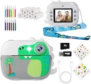 [ARNSSIEN] Kids Camera Instant Print,Children Digital Camera Toy with HD Video for Kids Aged 3-12,Christmas Birthday Festival Present for Girls Boys, 7 Rolls Instant Paper&32GB Card,M3