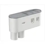 Dyiom Toothbrush Holder Wall Mounted Double Toothpaste Squeezer Dispenser Grey