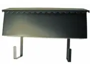 Black Enamel Metal Horizontal Mailbox, No Lock
