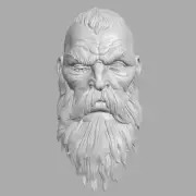 Thalor Blackblade Barbarian v3 custom head for Mythic Legions & other figures