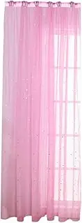 PRETYZOOM Chic Voile Sheer Curtains Light Filtering Suitable for Bedroom Bathroom Living Room 100x200cm