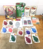 Vtg Makit & Bakit ‘Stained Glass’ Suncatchers and Plastic Cooking Crystals Lot