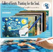 QUOKKA 10PACK Water Painting Dementia Activities for Seniors – Gallery of Greats – Alzheimers Products for Elderly People - Activities for People with Dementia - Crafts for Seniors