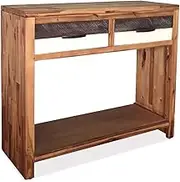Console Table Solid Acacia Wood 86x30x75 cm,End Tables 15.2KG-246045
