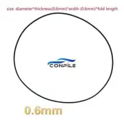 0.6mm square Rubber belt for walkman cassette deck counter audio tape recorder