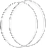 2Pcs 8 Inch Black/Clear Polyester Film Drums Skin Replacements Thick Polyester Film Drum Head Skin for Drums/Jazzes Drum Stable Drum Skin Tension/687 (Color : Transparent)