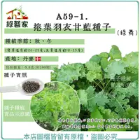 在飛比找Yahoo奇摩購物中心優惠-【綠藝家】A59-1.捲葉羽衣甘藍種子(綠舞)0.3克(約1