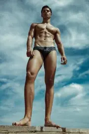 [D053] Male Model Showing Off Body To Viewer Fine Art Hunky Physique
