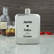 Father Wedding Contemporary Hip Flask