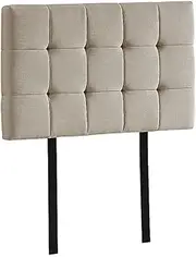 Linen Fabric Single Bed Deluxe Headboard BedHead - Beige