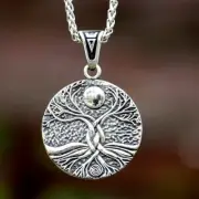 Tree of Life Moon Necklace Stainless Steel Necklace