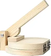 Wooden Tortilla Press 6 Inch Round Tortilla Presser with Smooth Hinge & Long Handle Efficient & Labor-Saving Maker Press for Kitchen-