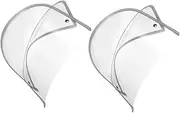 [Healeved] Raincoat Hat Accessory Plastic Brim Hat Shield Visor 2pcs Rainproof Cap for Running Travel