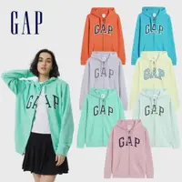 在飛比找蝦皮商城優惠-Gap 男女同款 Logo連帽外套 冰淇淋系列 碳素軟磨法式