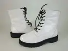 JOURNEE COLLECTION CHANDLERR COMBAT BOOTIE,IVORY WHITE,US SIZE 6 MEDIUM,NEW