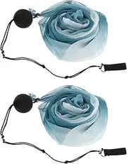[Perfeclan] Belly Dance Poi Ball and Scarf Set Silk Streamer Poi Chain Balls for Stage Shows