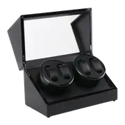 Automatic Quad Watch Winder Wood Display Box Case Motor Rotation Storage