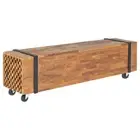 TV Stand 110x30x32.5 cm Solid Teak Wood
