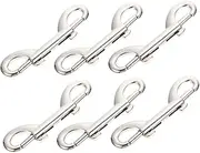 Beavorty Leatherware Hook Clasps 6pcs Dog Chain Double Ended Clip Snap Hook for Dog Leash and Keychains
