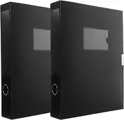 OHPHCALL 2Pcs Desk Organizer File Case Storage Box for Office and Home Multi Function Document Holder for Daily Use Thick