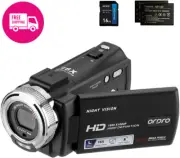 ORDRO HDV-V12 1080P Video Camera Recorder with Infrared Night Vision, 16GB Card