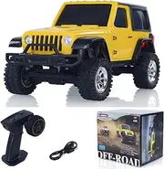 wheelfun 2.4G 1/36 4×4 Remote Control Rock Crawler RC Off Road Car RTR Model Vehicle Light Lipo Battery Radio Mini Car for Gifts Hobby Grade Model for Adult Hobby