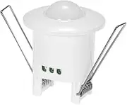 RAYWE Mini Infrared Motion Sensor Switch 360 Degree PIR Detection 230V Recessed Ceiling Occupancy Motion Sensor Detector Lamp Light Switch Delay Time Adjustable