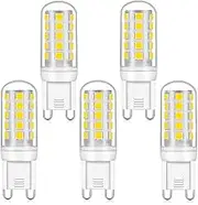 Bonlux G9 LED Light Bulb 4W Dimmable LED Classic G9 LED Capsule Light Bulb Warm White 2700K AC 220-240V Flicker-Free Equivalent to 40W G9 Halogen Bulb Energy Saving 390lm, Pack of 5