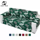 1/2/3 Seater Leaf Print Quilted Sofa Covers Anti-Slip Couch Recliner Slipcovers