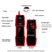 Networking Cable Tester Line Finder Wire Trackers Multifunction RJ11 RJ45 Cable