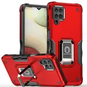 Case for Samsung A12 Shockproof Magnetic With Ring Holder - Red