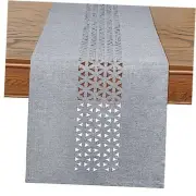 Table Runner, Fabric Table Runner for Home Decor, 72 Inches 14"W X 72"L Grey