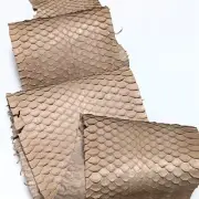 Sea Python Snake Skin Snakeskin Leather Matte Brown 5x50"